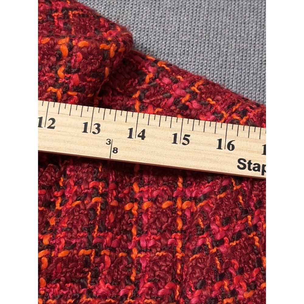 Talbots Women's 14 Blazer Red Wool Blend Blazer Jacket Double Button Front - Picture 9 of 12